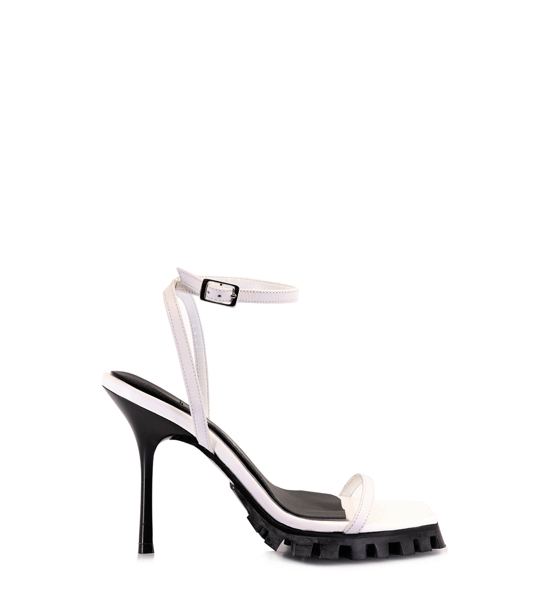 Eco Chic White Heeled Sandals Fresh