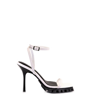 Eco Chic White Heeled Sandals Fresh