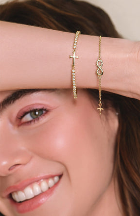 Luminous Cross Tennis Bracelet