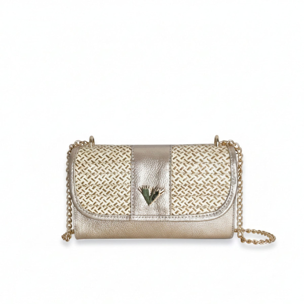 Gold Clutch leather Zen Bag