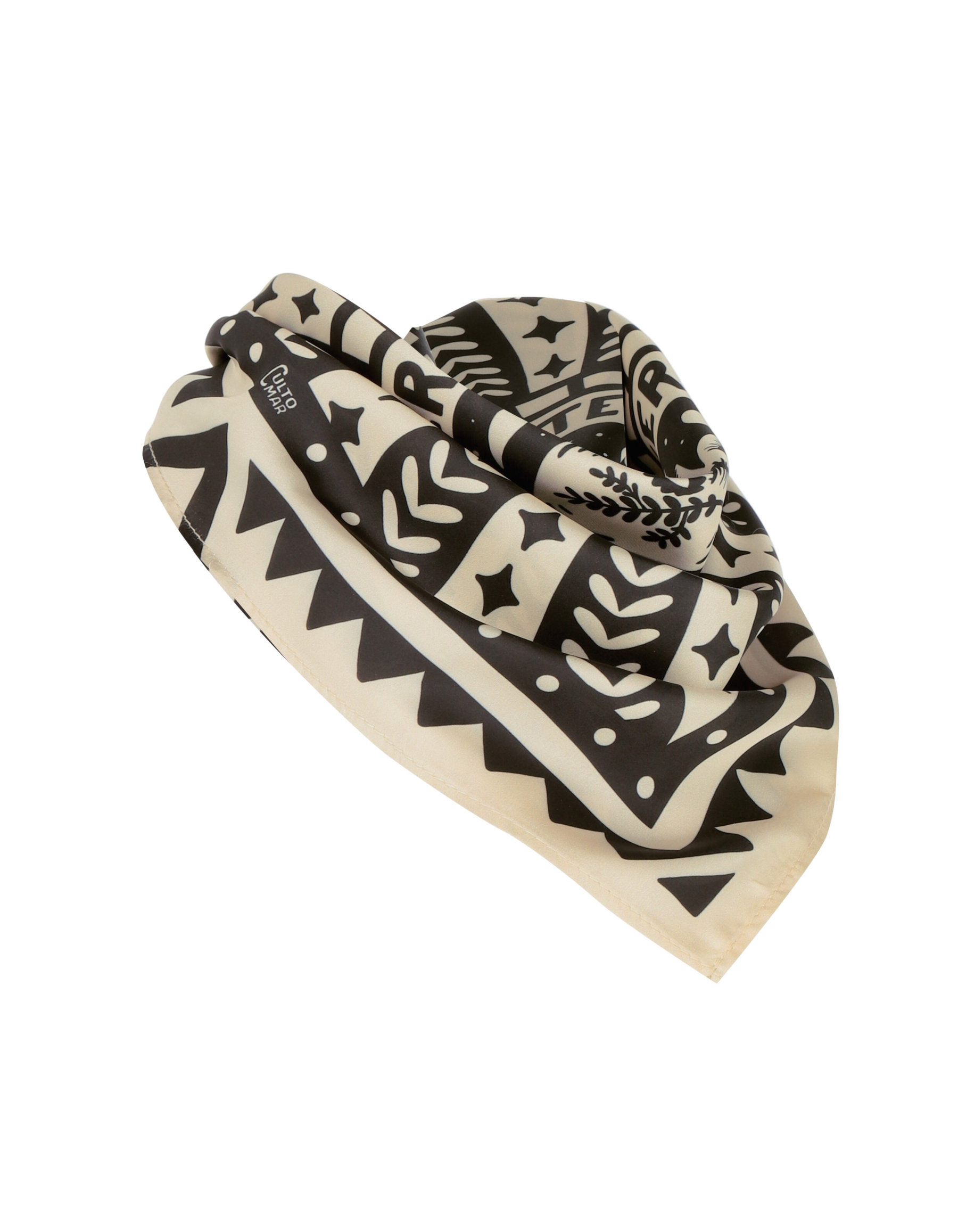 Scarf - Sarong  "Amor Eterno" B&W