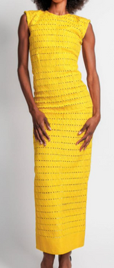Ireti Sleeveless Fitted Column Dress - Sunshine Yellow