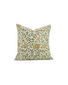 Boho Decor Hand Block Print Viscose Linen Pillow Cover - Pushaplata