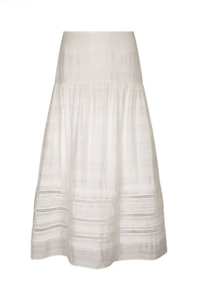 Luanda High-Waist Skirt | Off White