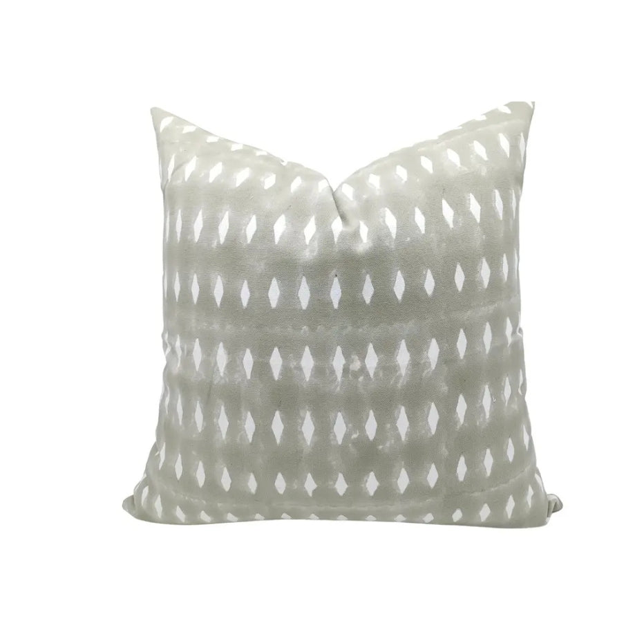 Boho Décor Design handmade block print Thick Cotton White Pillow Cover -Omji