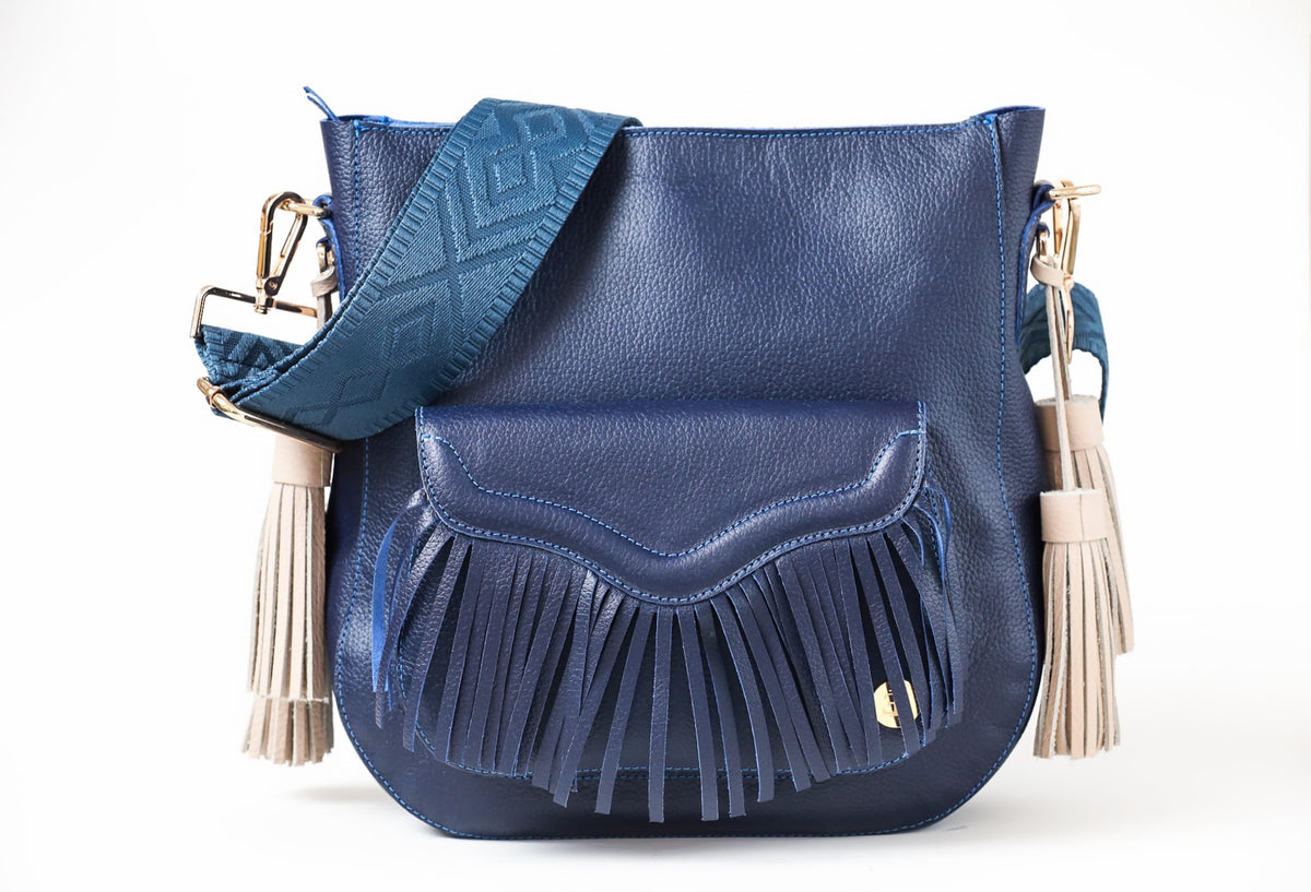 María - Navy Blue Crossbody Bag