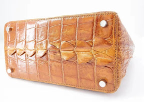Luxe Artisanal Crocodile Leather Handbag | Heirloom Elegance