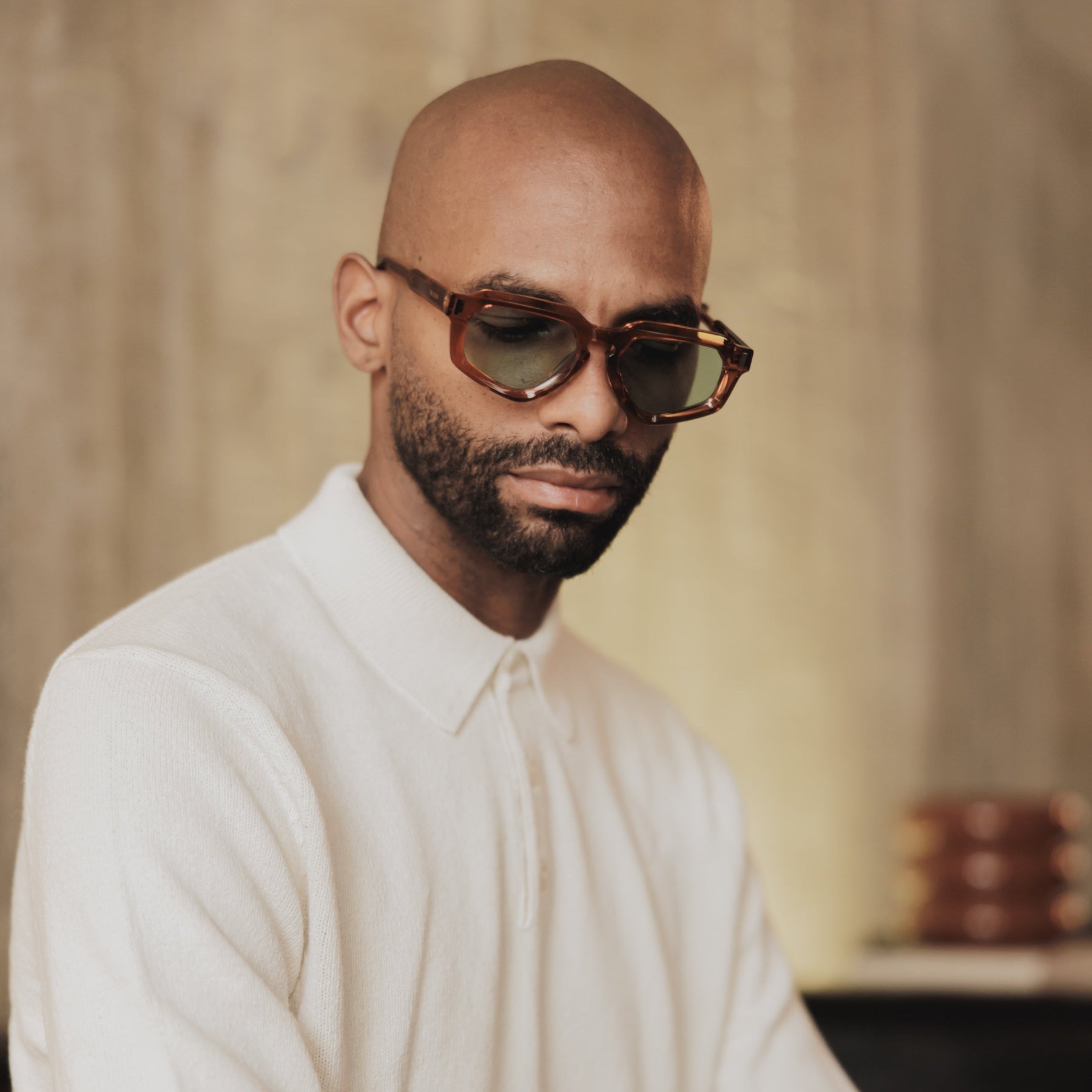 Avitio Sunglasses with Amber Frame & Aqua Lens