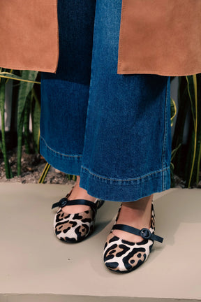Malu Print Leopard Mary Jane Flats