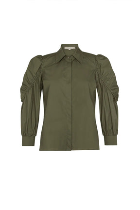 Bimba Puff Sleeve Blouse | Olive