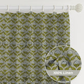 Bohemian Floral Thick Linen Pleated Curtain - Shehnaz