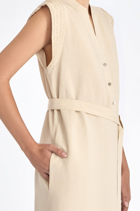 Denver Artisan Embroidered Dress | Ecru