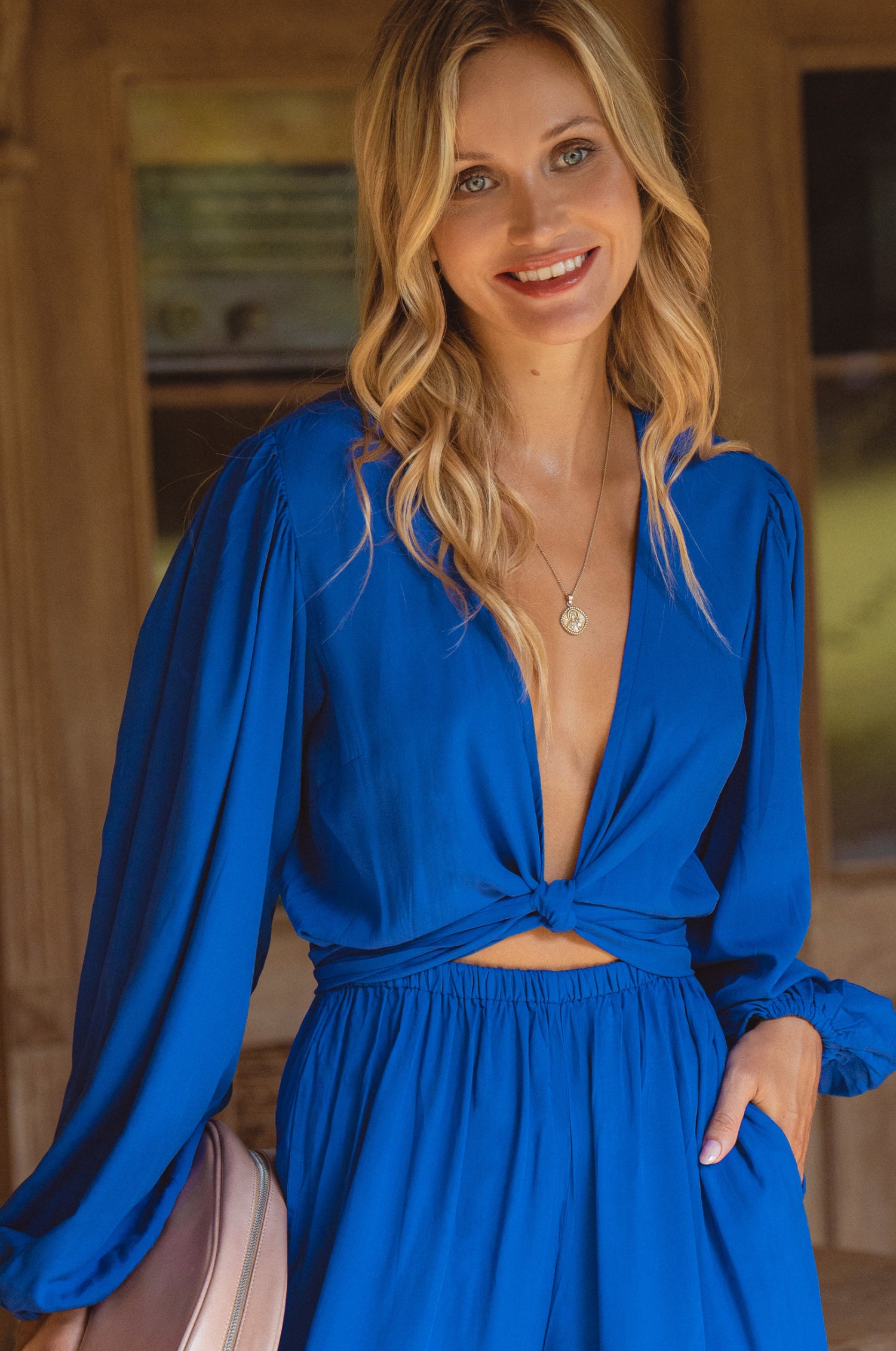 Luna Convertible Jumpsuit - Electric Blue