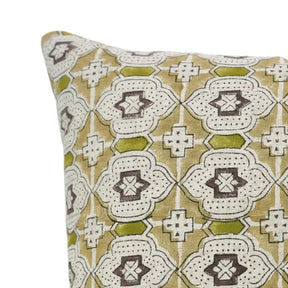 Bold And Beautiful Hand Block Printed Viscose Linen Pillow Cover- Jharoka