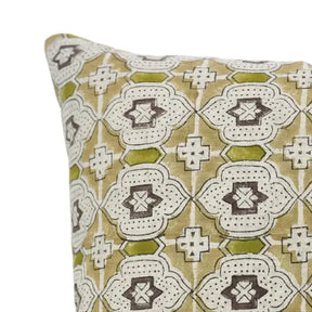 Bold And Beautiful Hand Block Printed Viscose Linen Pillow Cover- Jharoka