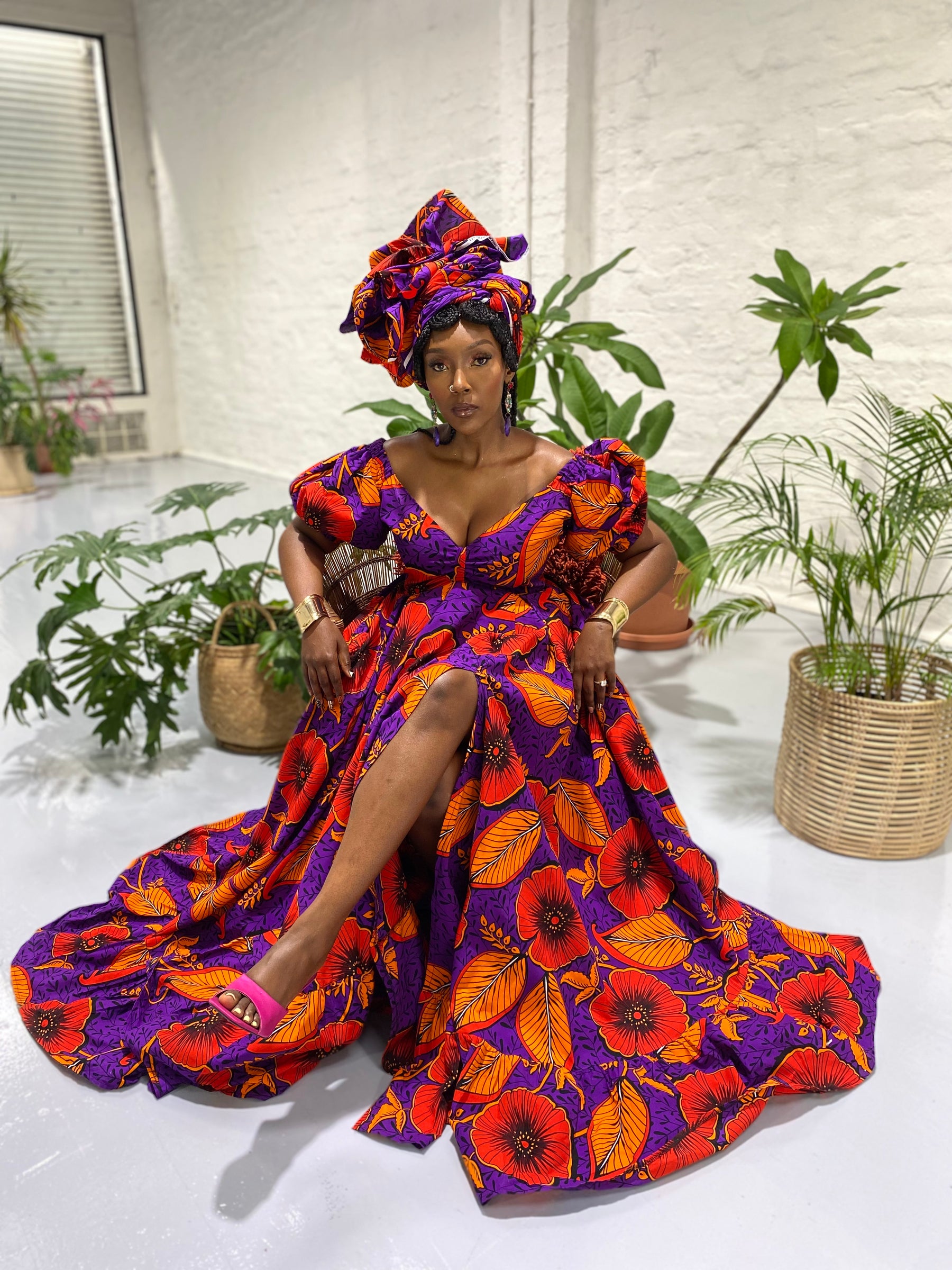 Purple Hibiscus Maxi