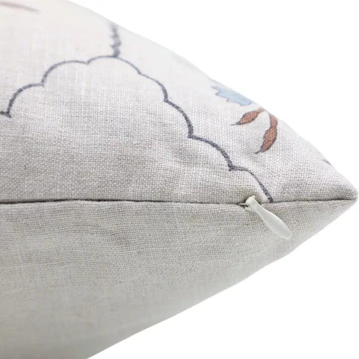Handcrafted Beautiful Hand Made Block Print Pure Linen Cushion Cover - Vidhya