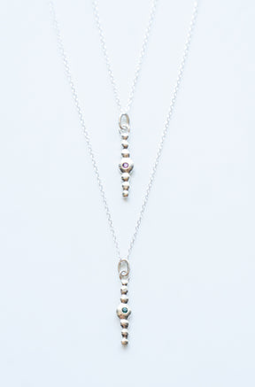 : /AH-MI/ Friendship & Travel Sterling Silver Lariat Necklace