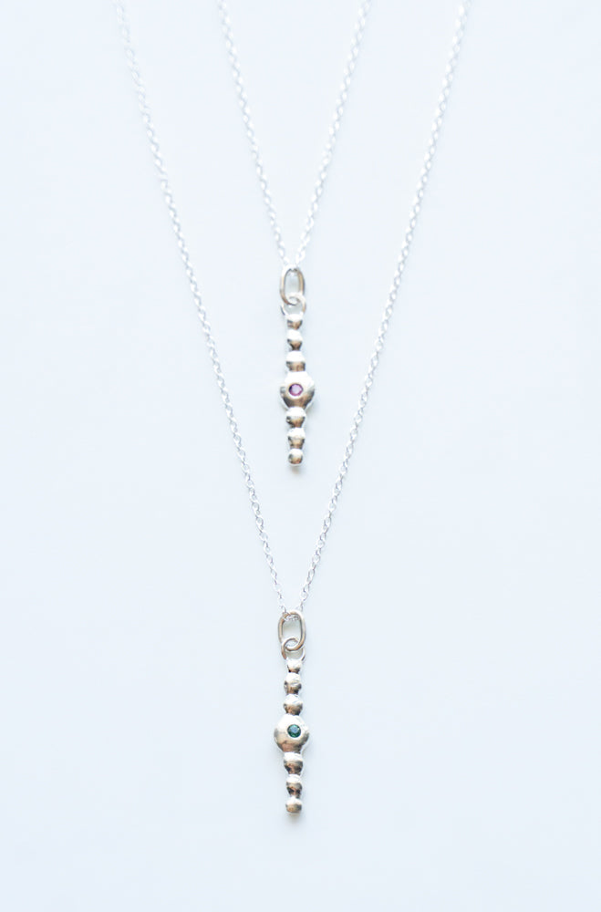 : /AH-MI/ Friendship & Travel Sterling Silver Lariat Necklace
