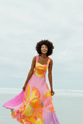 Free Pleated Rhythm of Colors Skirt