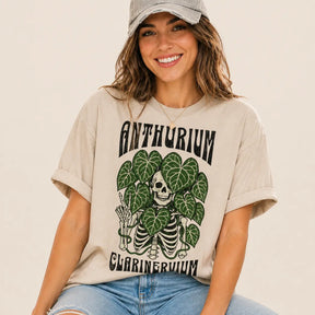 Anthurium Clarinervium Skeleton Plant Graphic Tee