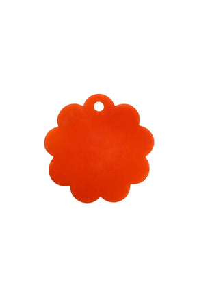 Scallop Resin Cheese Charcuterie Board, Orange - 9 Inches