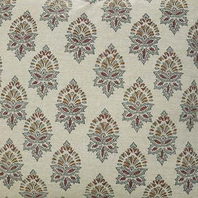Handcraft Block Print Linen Blend Cushion Cover - Samrat