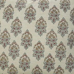 Handcraft Block Print Linen Blend Cushion Cover - Samrat