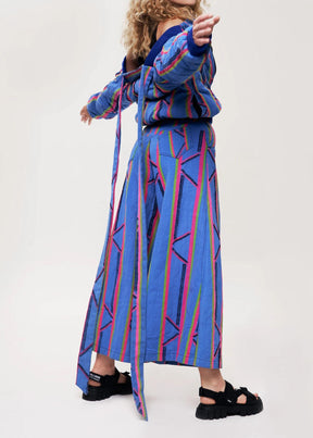 Keys,  Denim-style Wide-leg Trousers
