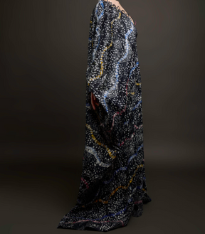 Ngozie Illusion Drape Jumpsuit - Blue & Grey