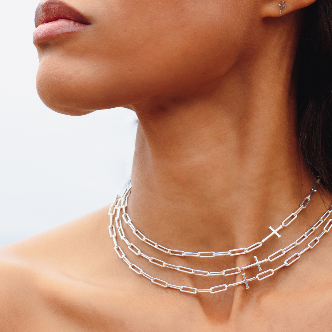 Chain Breaker Cross Necklace