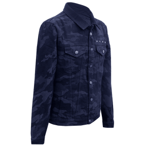 Black camo denim jacket