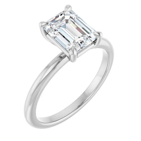 1 3/4 CT Lab-Grown Emerald Diamond Solitaire Ring in 14K Gold