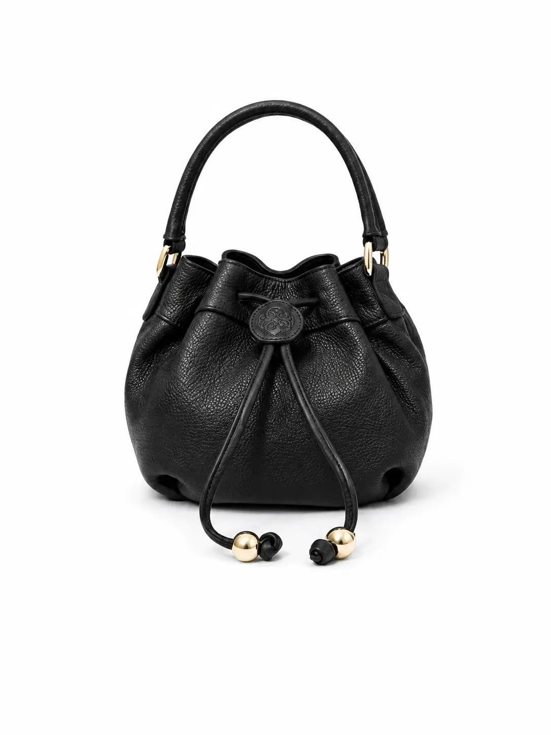 Sienne Textured Italian Leather Bucket Bag