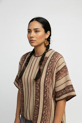 Brit Ceramic Earrings - Earth Tones With Multi-color Glaze