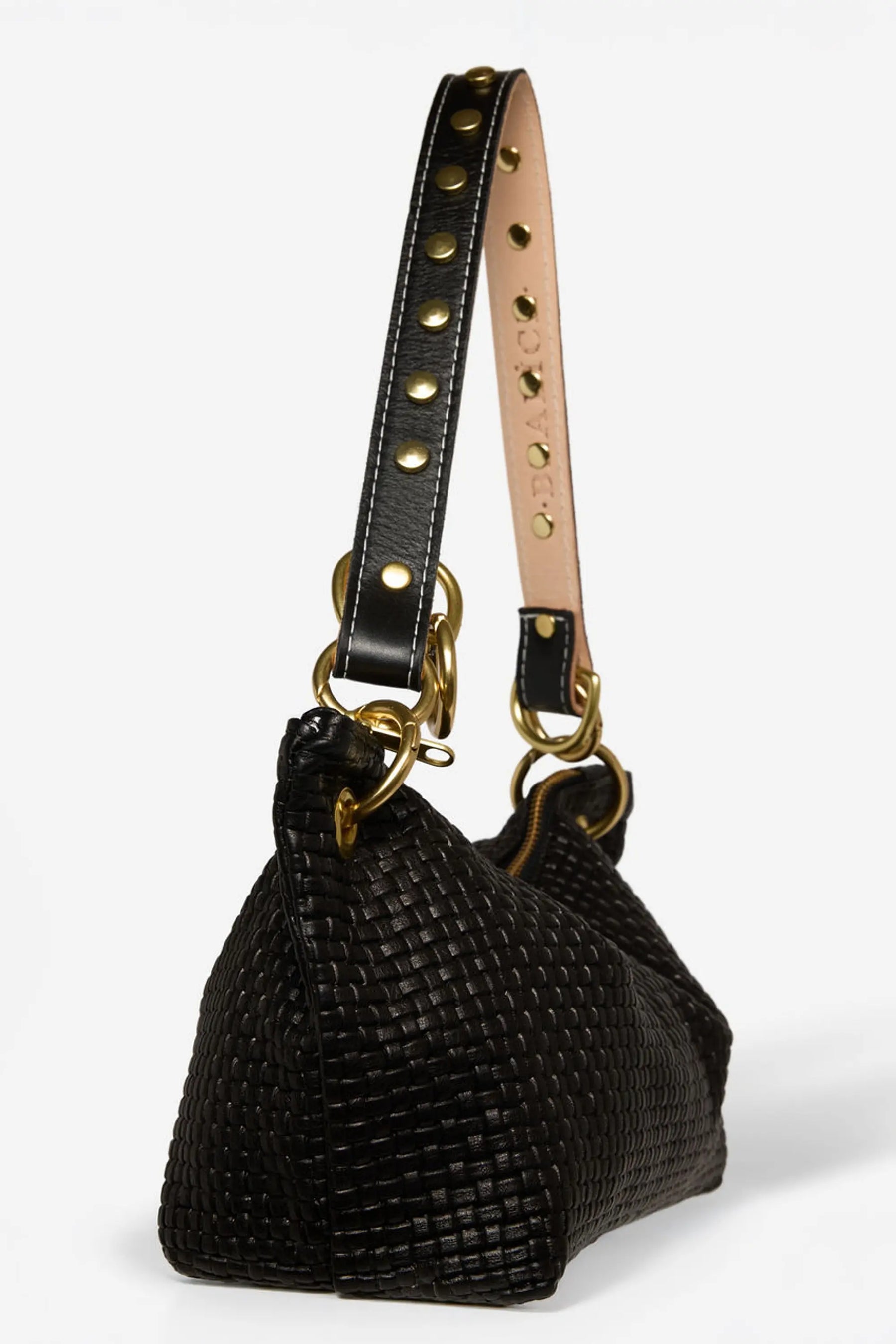Leather Shoulder Bag in Embossed