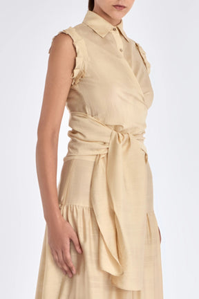 Harlow Wrap Blouse | Vanilla