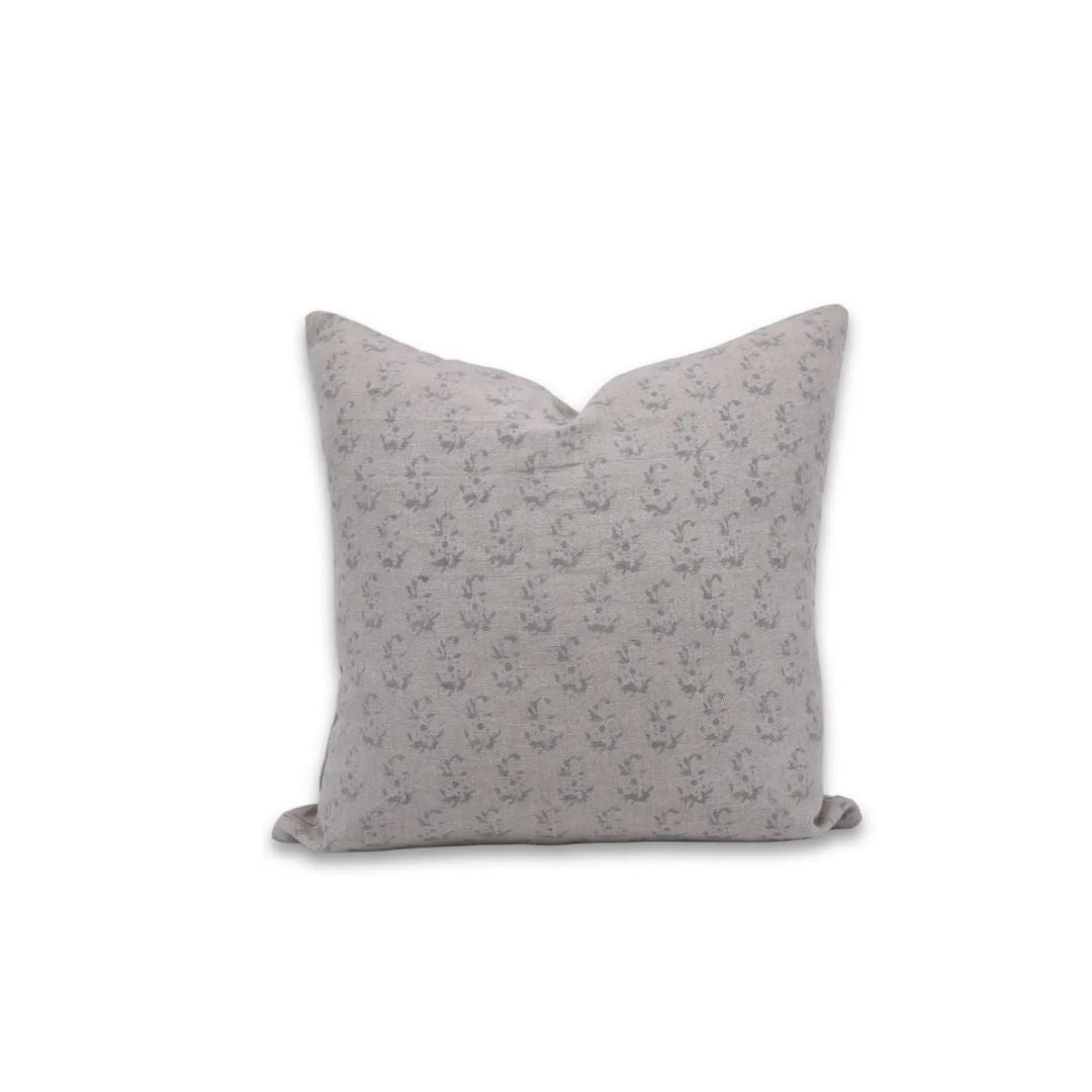 Stylish Handmade Block Print Thick Linen Floral Cushion Cover - Patjhad