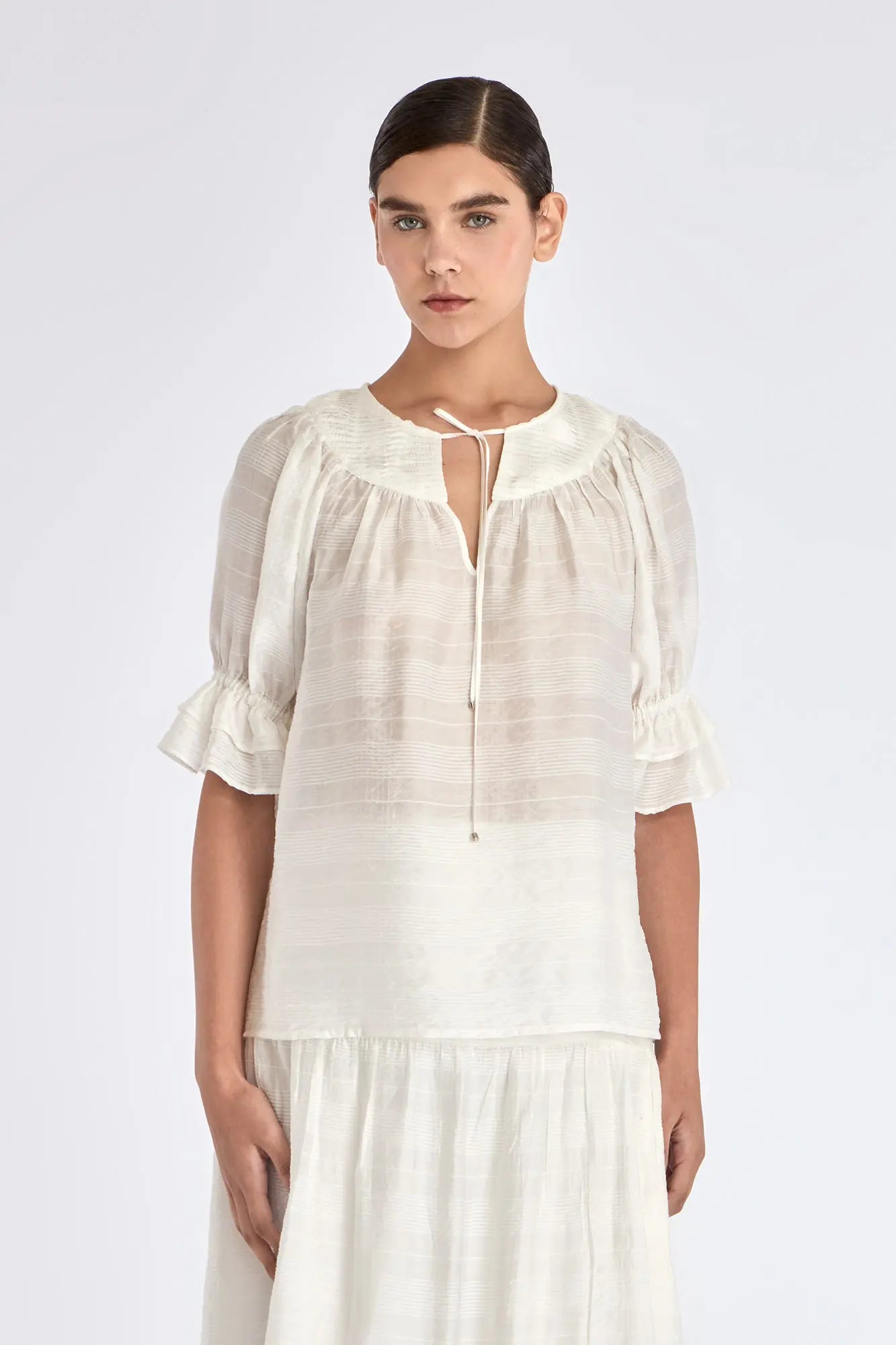 Lauren Split Neck Blouse