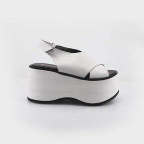 Crossover Eco Leather Platform Sandals Dosha