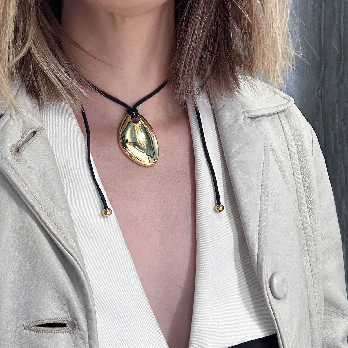 Helena Cord Vegan Leather Necklace