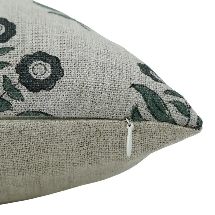 Premium Hand Block Print Boho Thick Linen Pillow Cover- Neha
