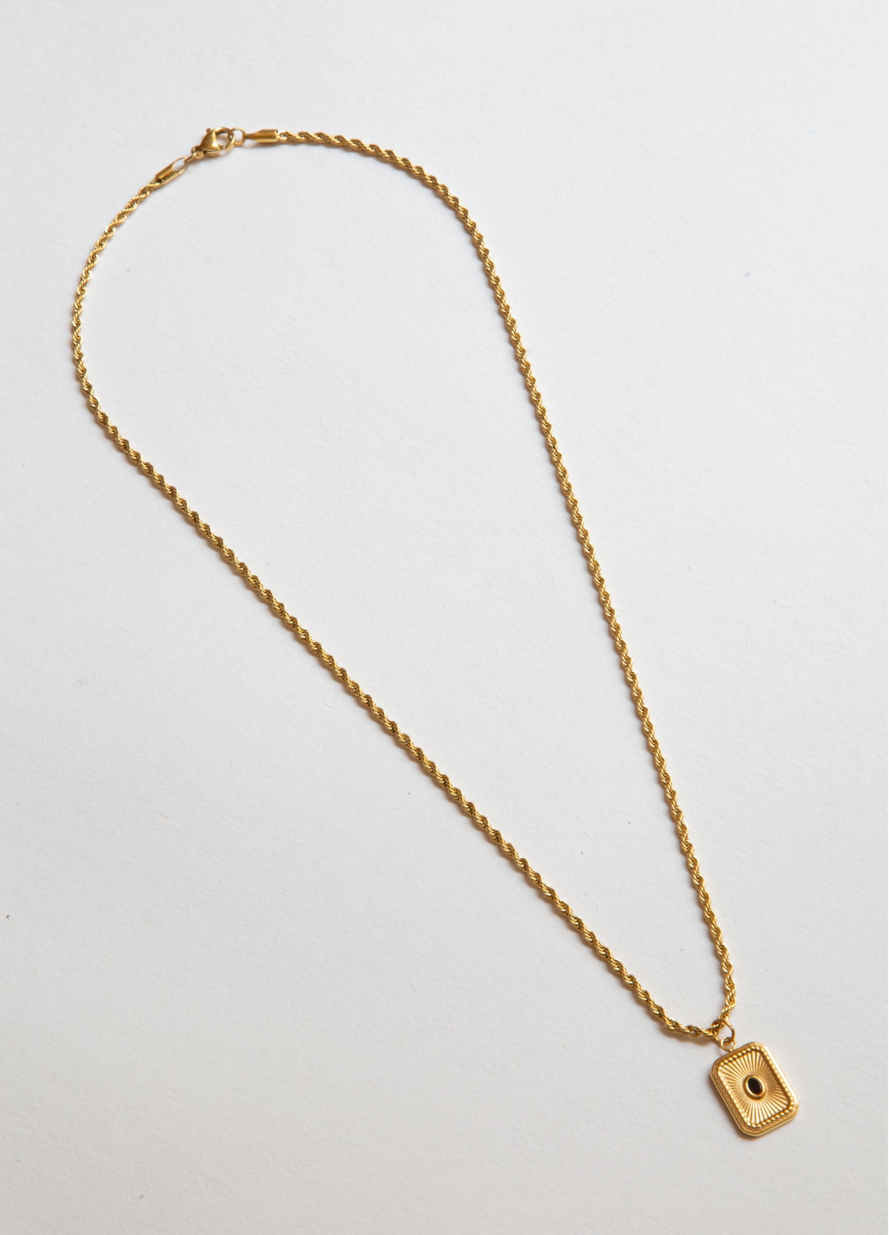 Skylar Black Onyx Gold Necklace