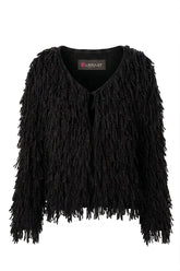 Luxury Alpaca Fringe Cardigan
