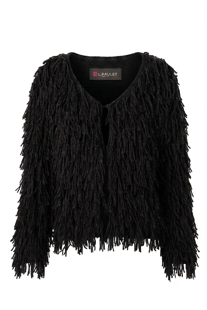 Luxury Alpaca Fringe Cardigan