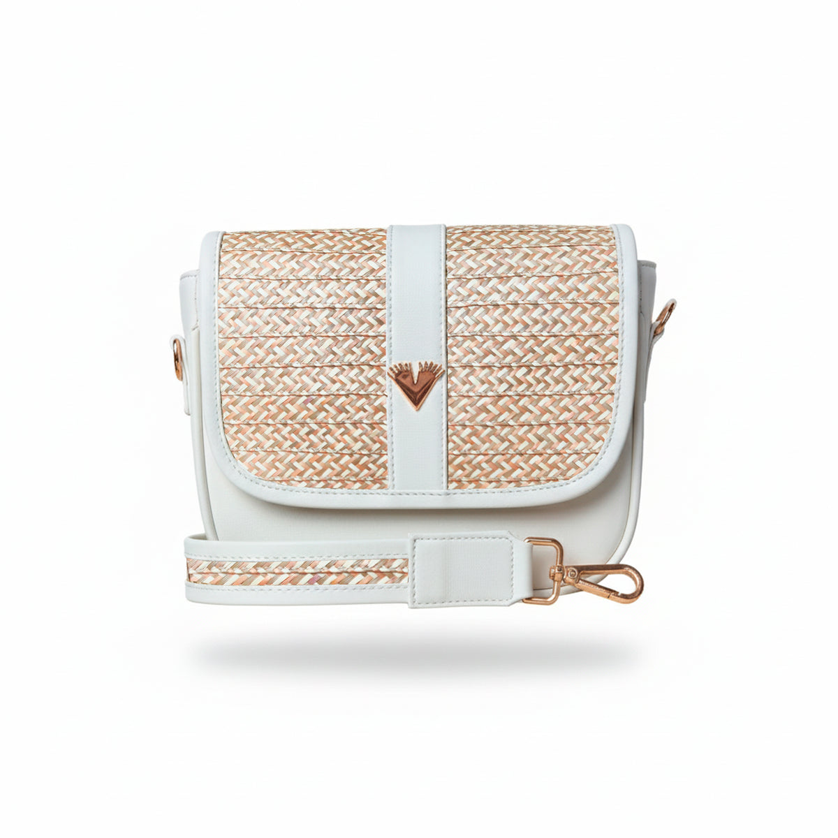 Beige Leather Carriel Bag – Handmade Crossbody & Handbag with Palm Strap Detail, Timeless Leather Purse
