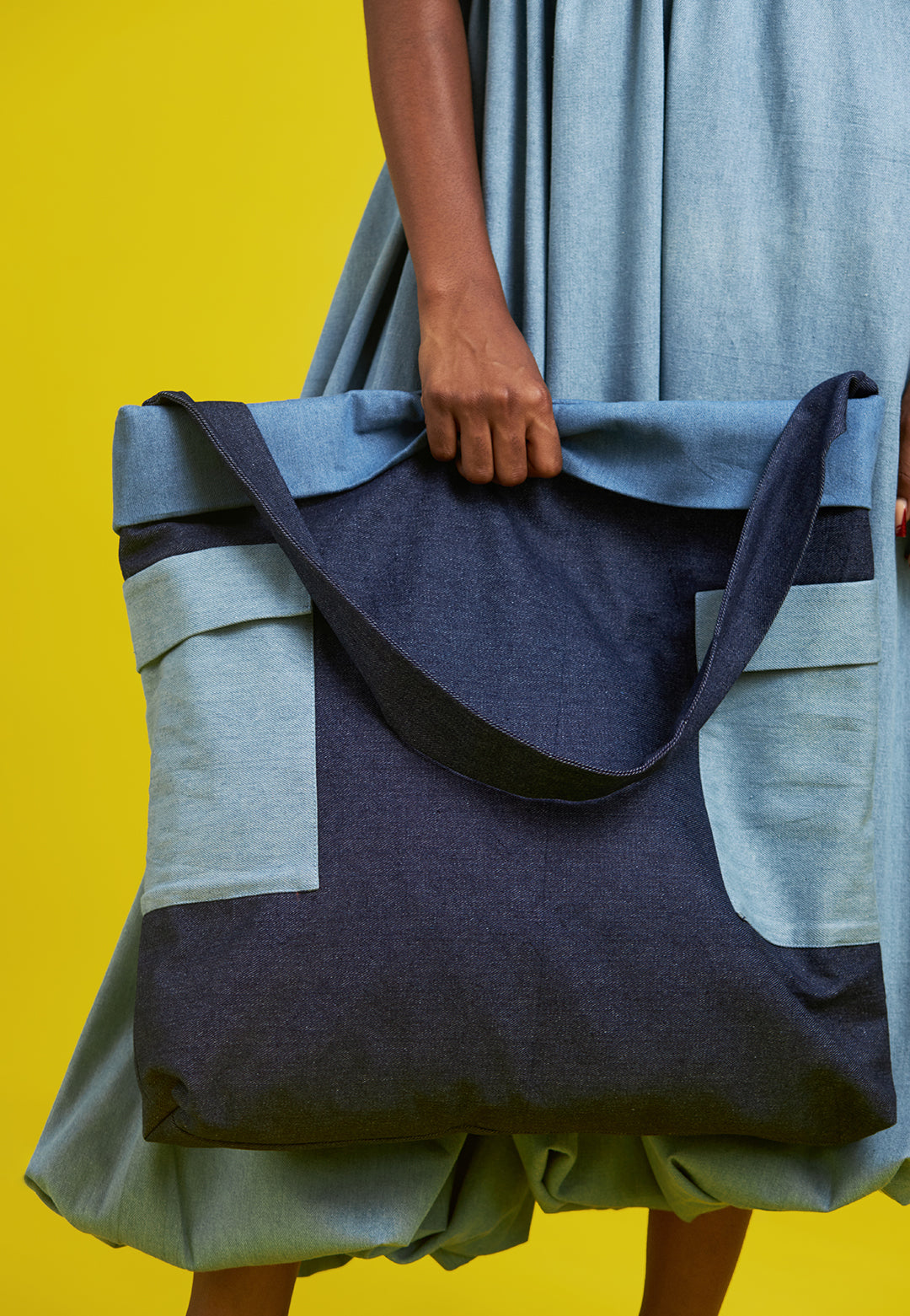 Denim tote bag