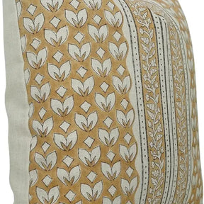 Handmade Bohemian Pure Linen Pillow Cover-titli Border