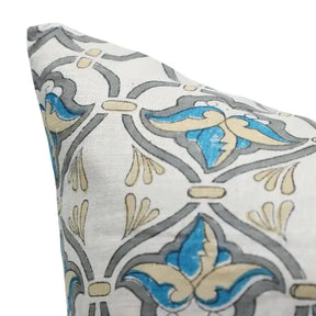 Beautiful Hand Made Block Printed Pure Linen Pillow Cover - Hridyavan