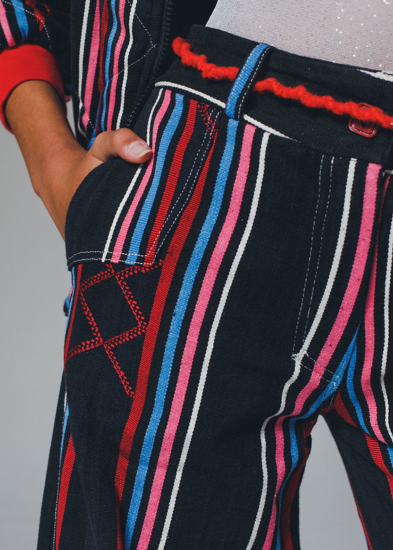 KEYS, Wide-legs trousers with denim cut